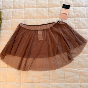 Brown Mesh Ballet Skirt size small